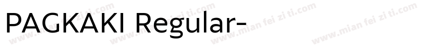 PAGKAKI Regular字体转换